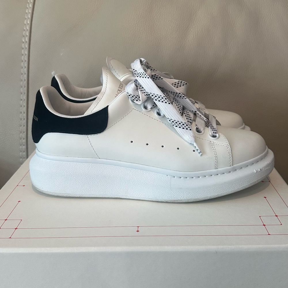 Alexander McQueen White and Black Sneakers